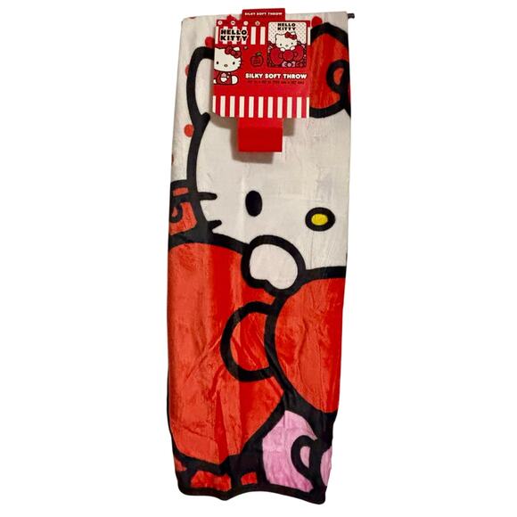 Hello Kitty Cozy Bow Throw Blanket Christmas Gift - Picture 1 of 4